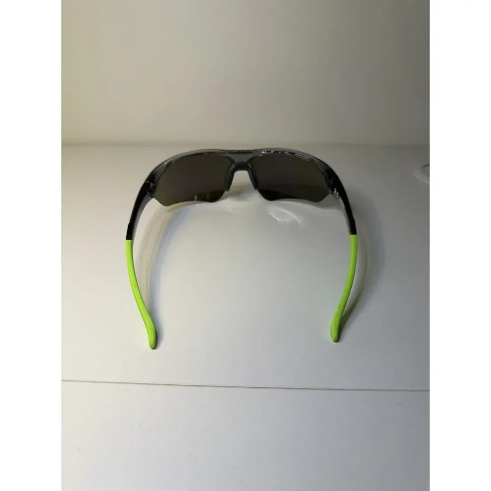 Under Armour Mens Playmaker Wrap Sunglasses Neon Shield Blue Green Athleisure